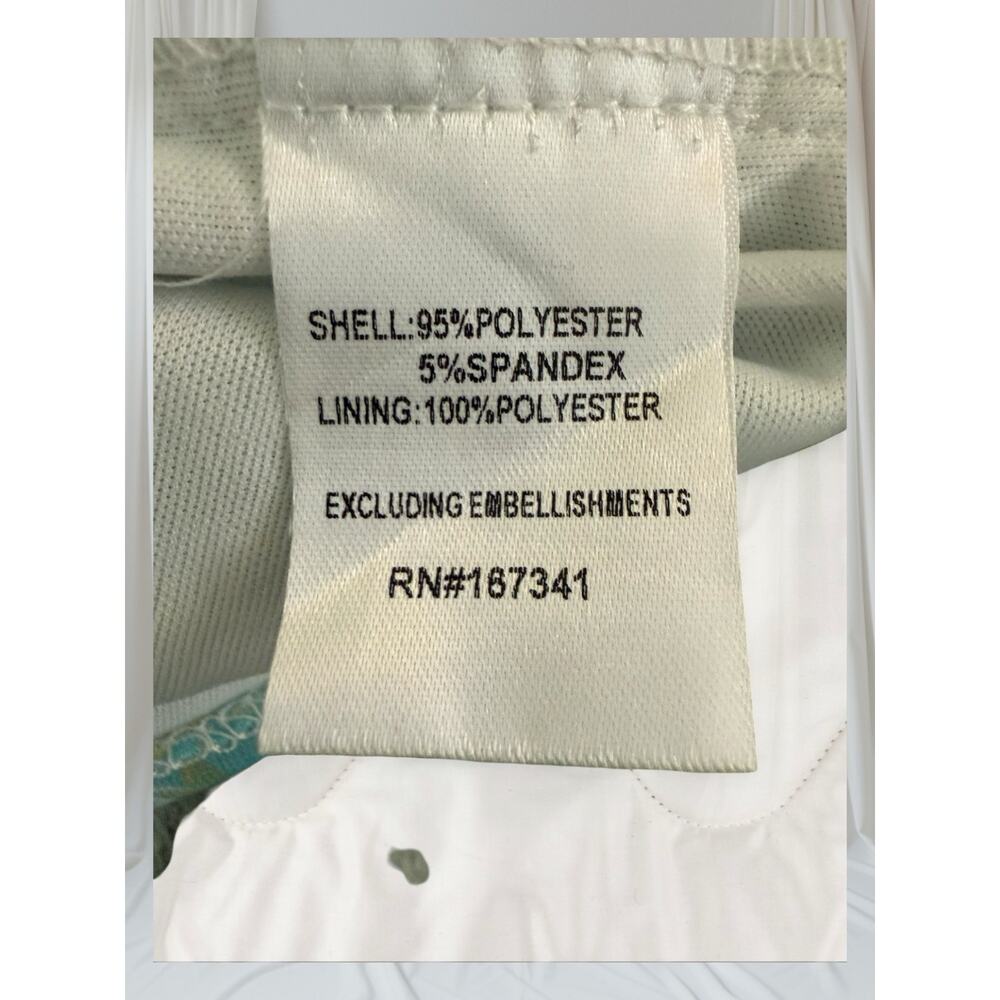 NWT Hello Molly Green Foral Color CrissCross Back Straps Showing Back 4 - Picture 5 of 9